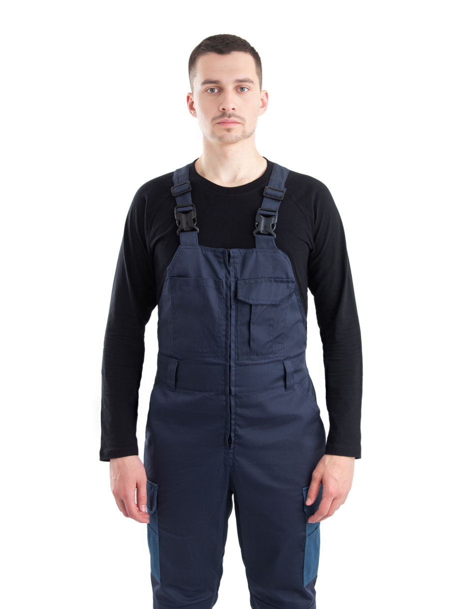 Алькор костюм летний с полукомбинезоном NEW ENERGY (смесовая, синий/т.синий)