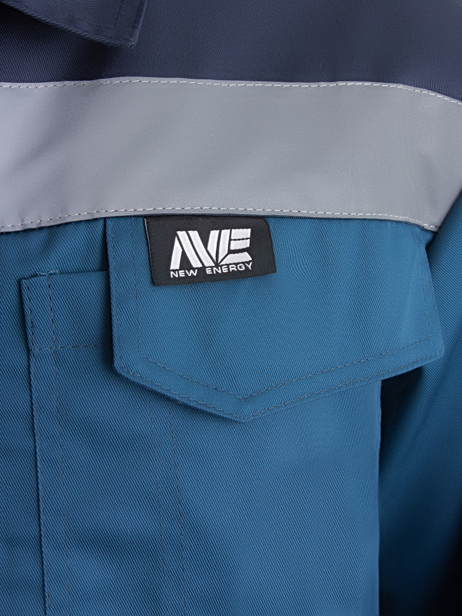 Алькор костюм летний с полукомбинезоном NEW ENERGY (смесовая, синий/т.синий)