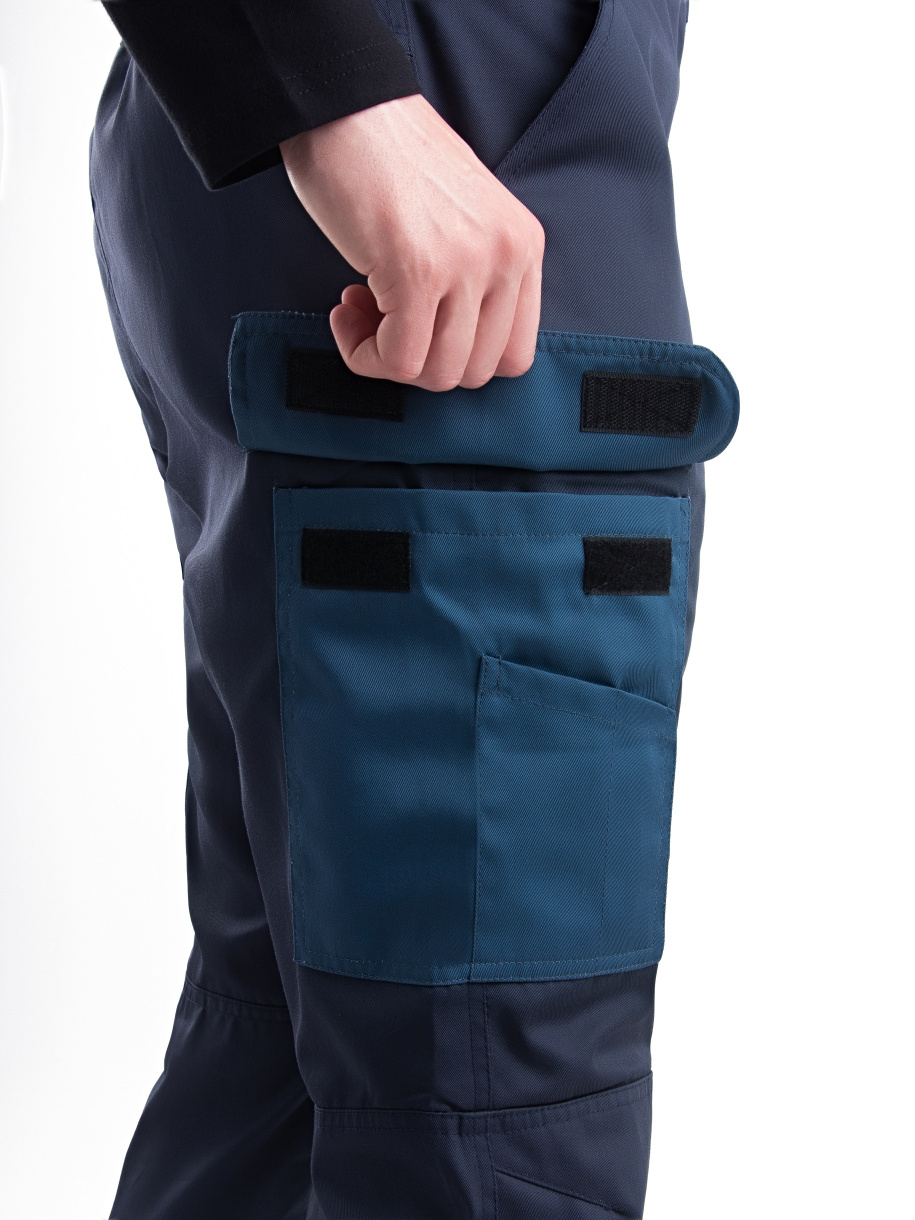 Алькор костюм летний с полукомбинезоном NEW ENERGY (смесовая, синий/т.синий)