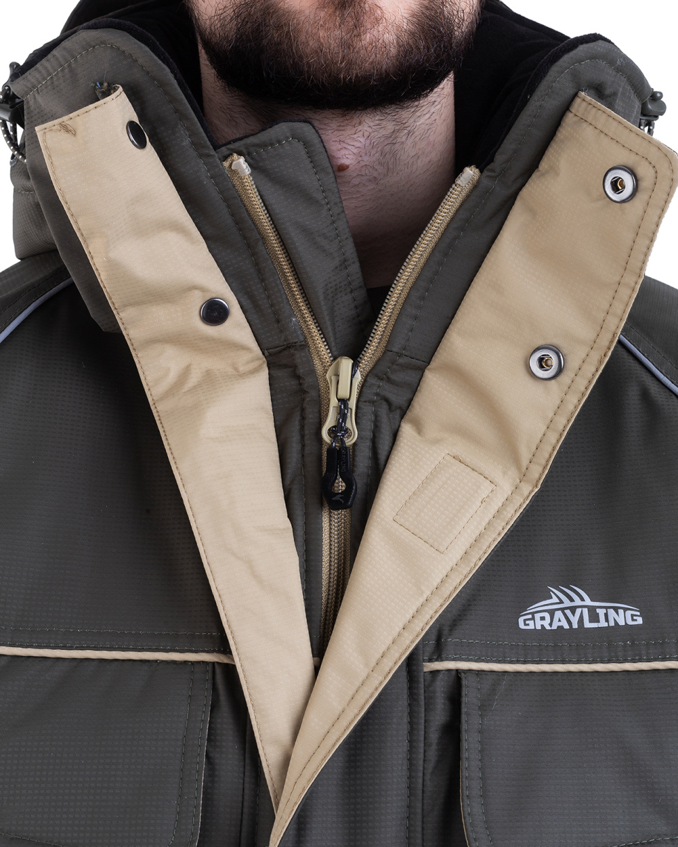 Камчатка МАГМА костюм для рыбалки GRAYLING. зимний хаки