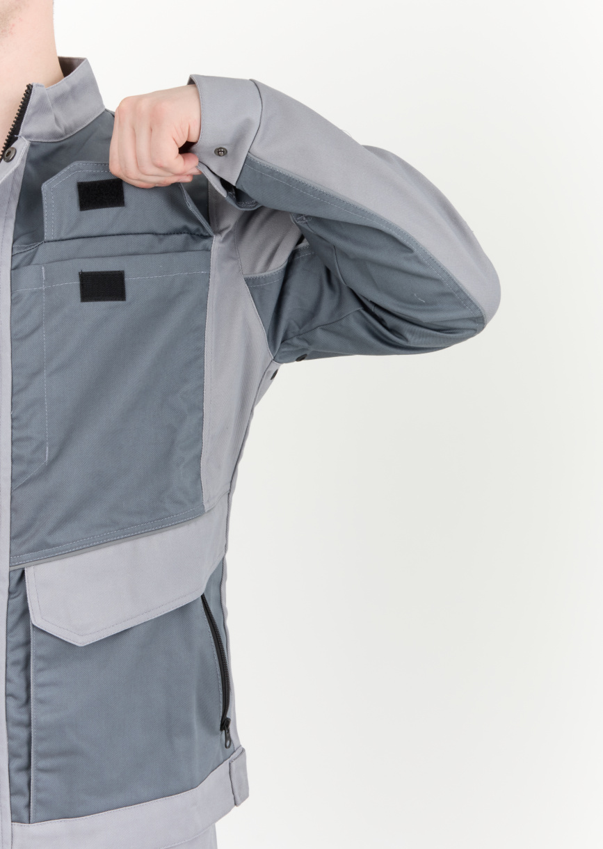 Антарес Костюм ИТР с полукомбинезоном NEW ENERGY (смесовая, серый/т.серый)